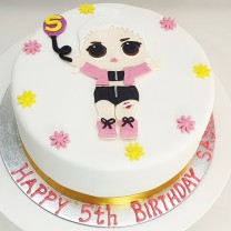 LOL Pink Baby Doll Flat Fondant Cake (D, V)